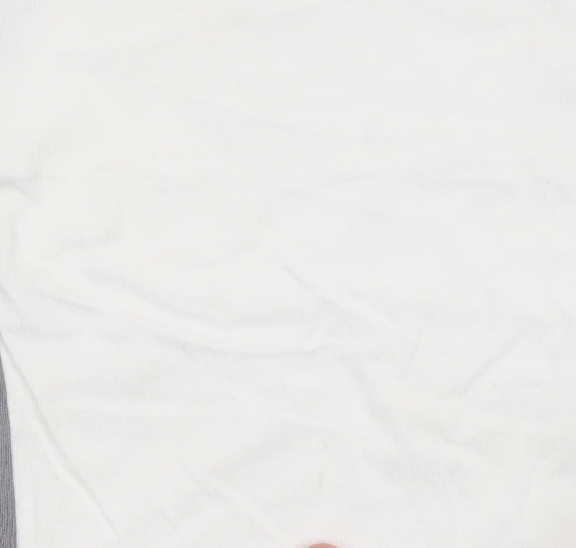 adidas Unisex Baby White Short Sleeve T-Shirt 18-24 Months Sports Logo Top