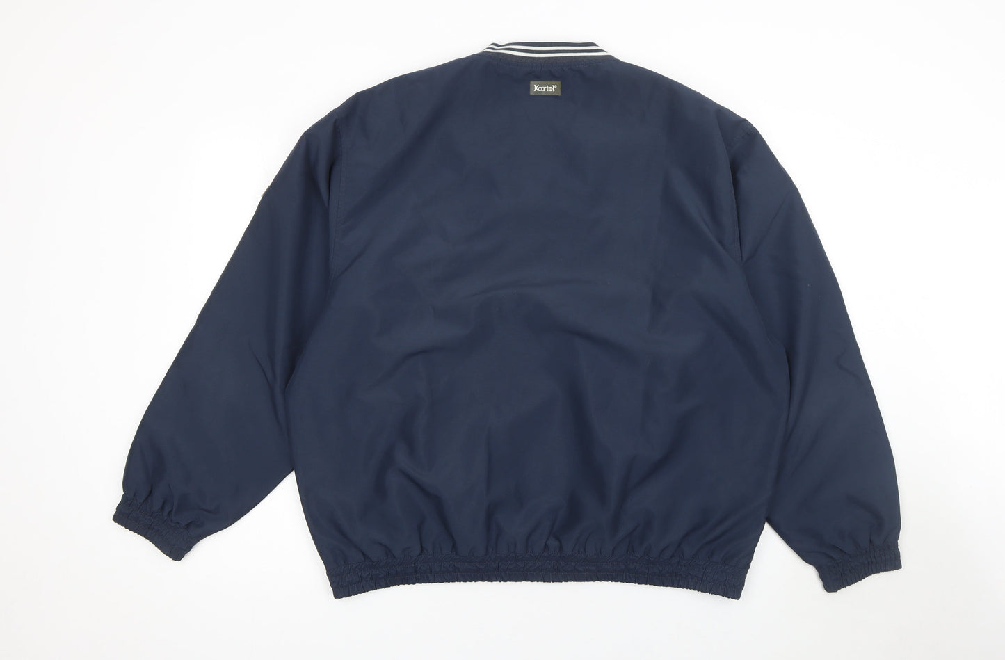 Kartel Mens Blue V-Neck Pullover Golf Sweatshirt Size L