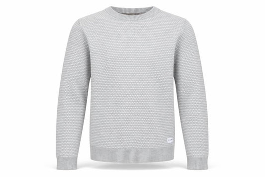 Jack & Jones Men's Grey Cotton Knit Jumper Size S Crew Neck