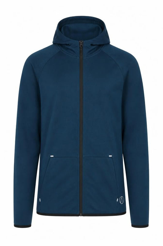 Marks and Spencer Men's Blue Full Zip Hoodie M Fleece Lightweight