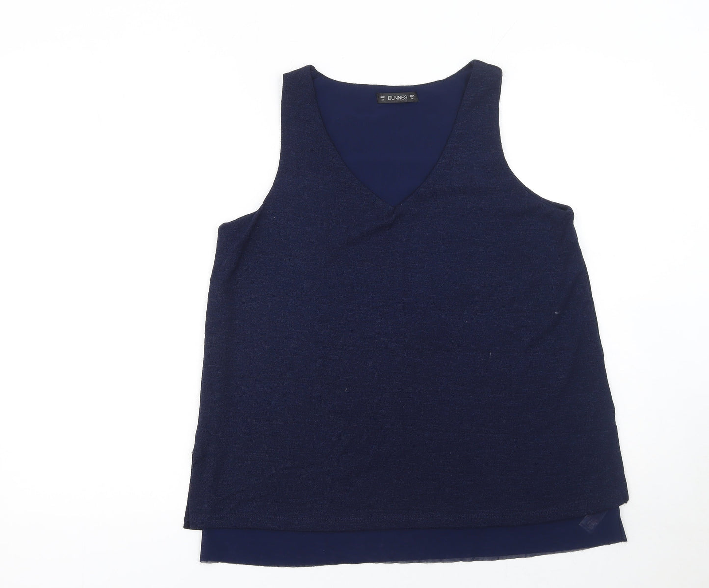 Dunnes Women Blue V-Neck Sleeveless Tank Top Size M