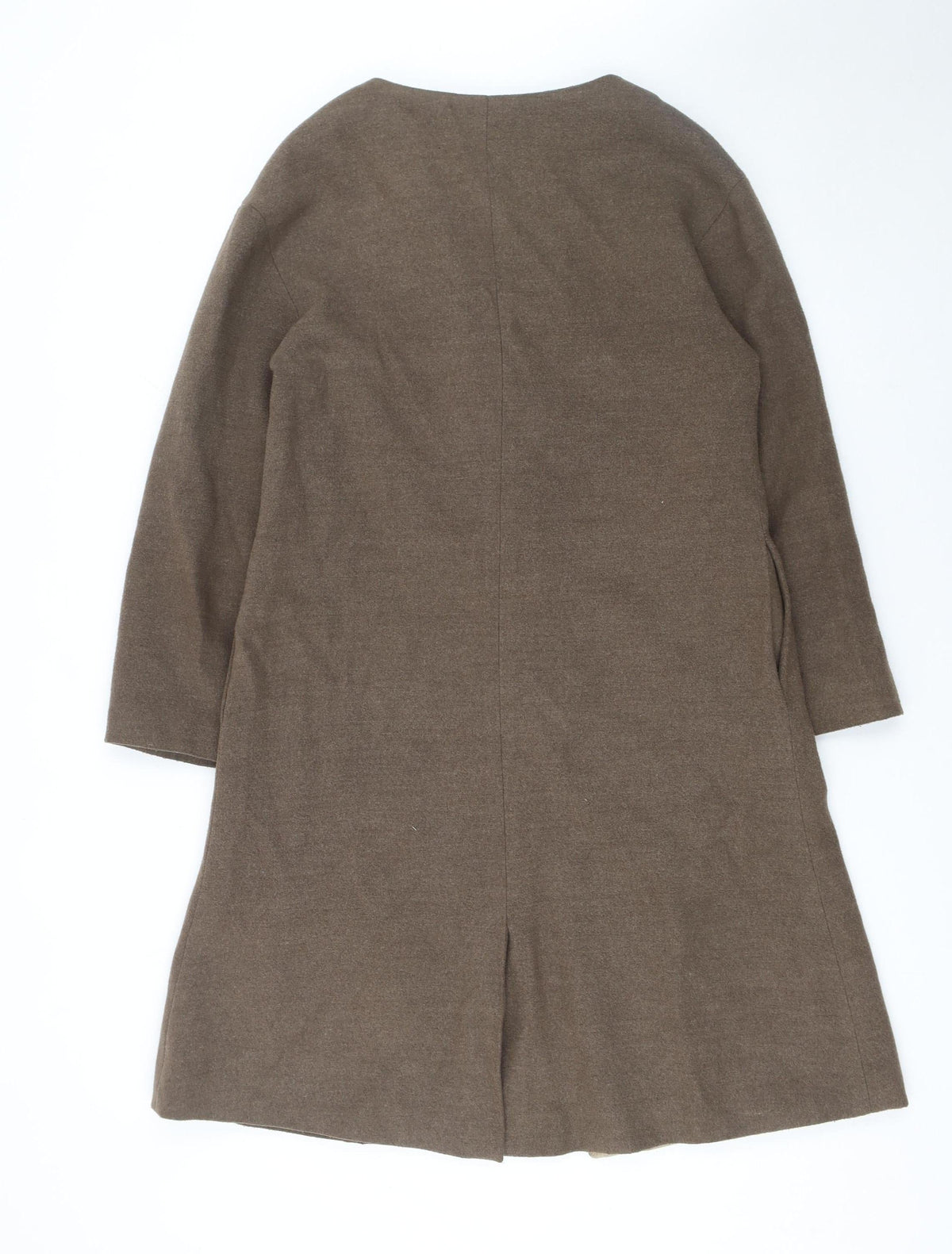 Kate + Pippa Women Brown Wool Blend Long Overcoat Size 12