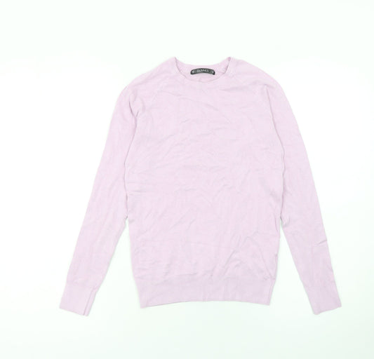 Dunnes Women’s Pale Pink Viscose Knit Crew Neck Long Sleeve Jumper XS