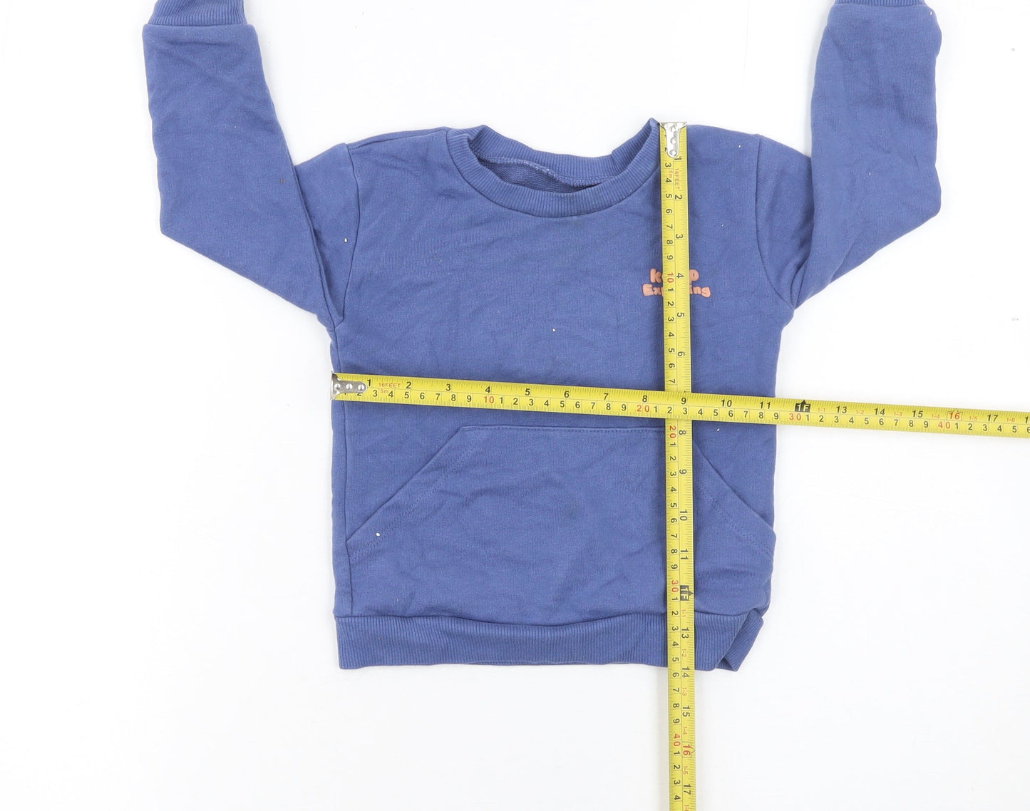 Dunnes Stores Blue 'Keep Exploring' Unisex Baby Pullover Jumper 18-24 Months