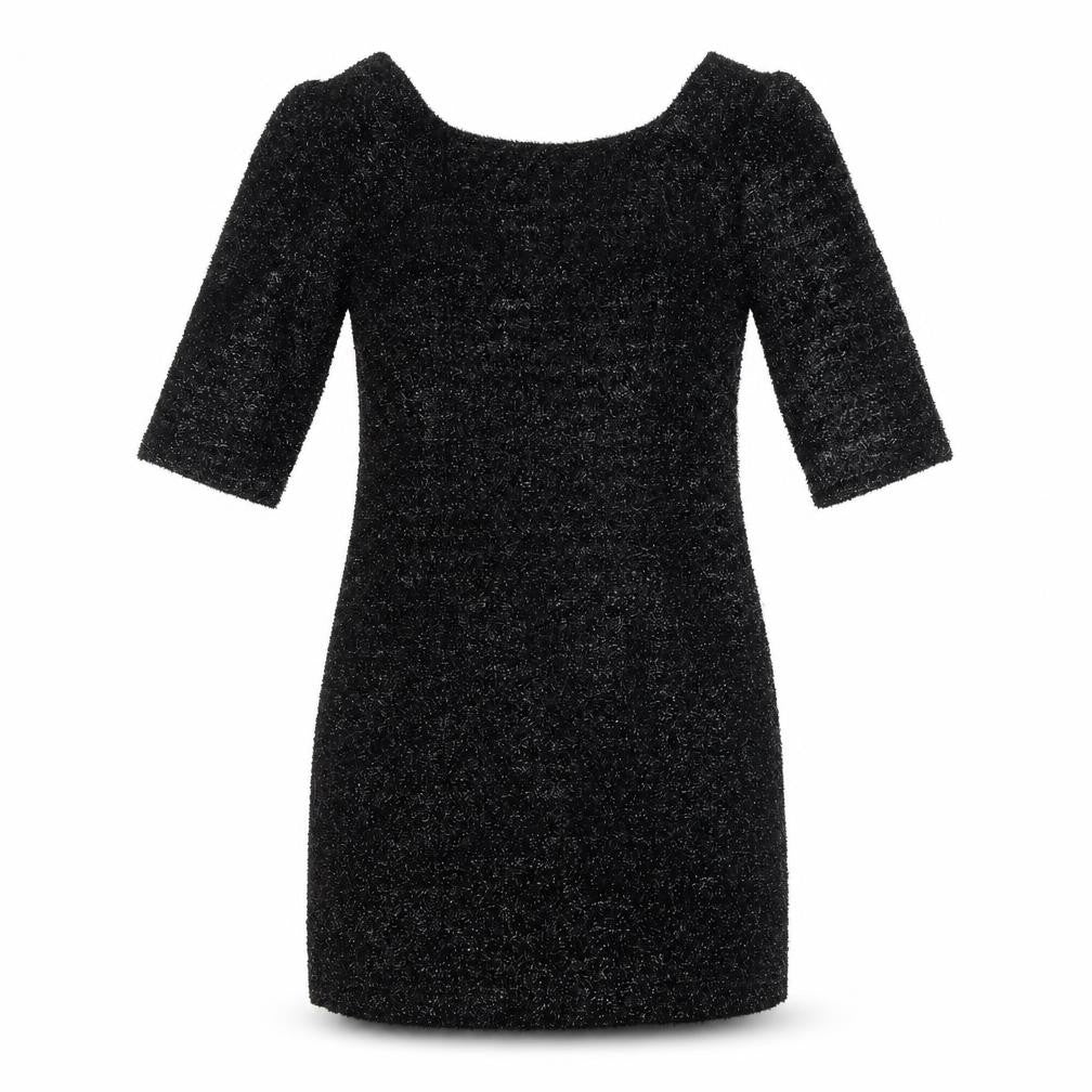 Cameo Rose Women’s Black Glitter Bodycon Dress L Party Short Sleeve