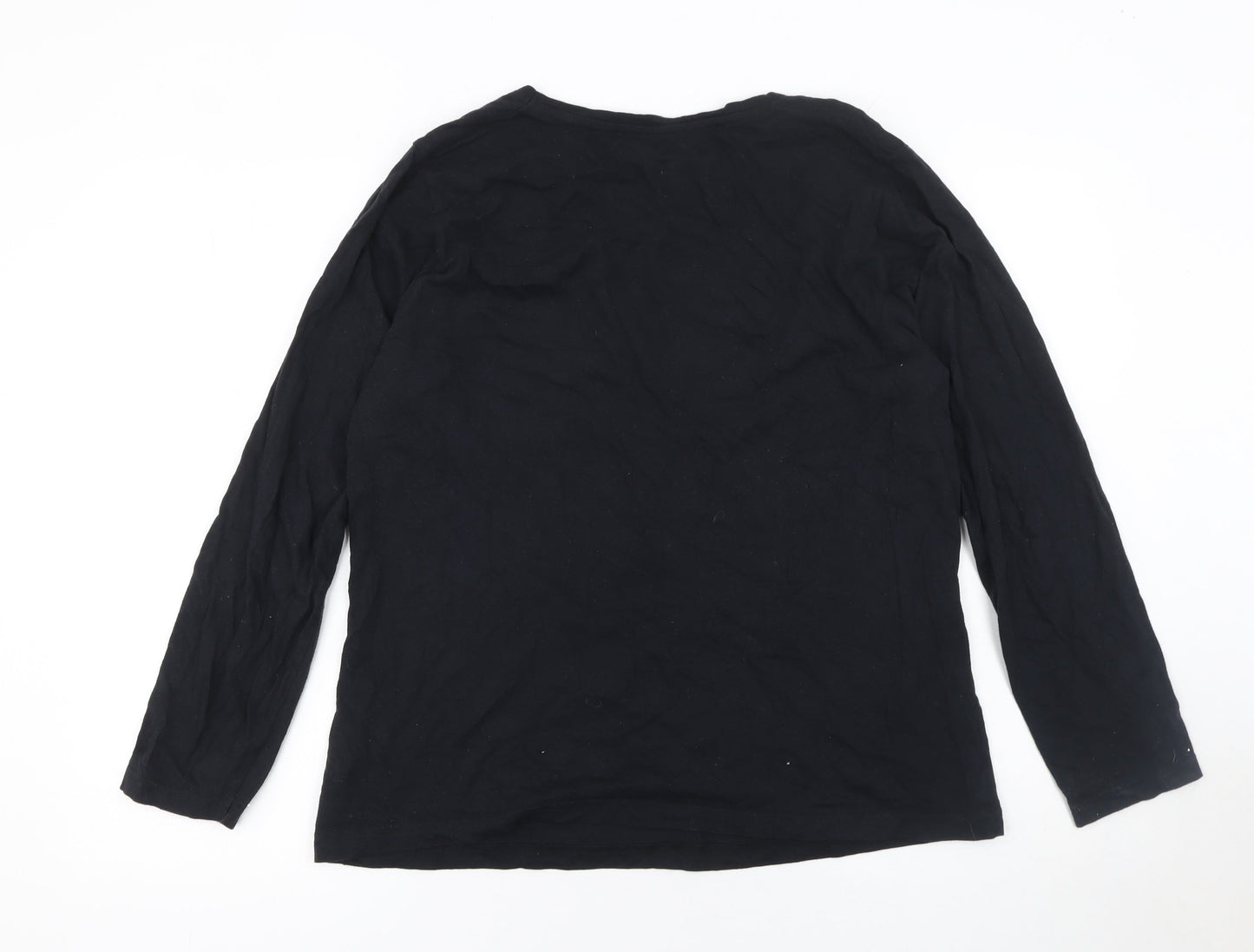 Disney Women's Black The Nightmare Before Christmas Long Sleeve Cotton T-Shirt Size L