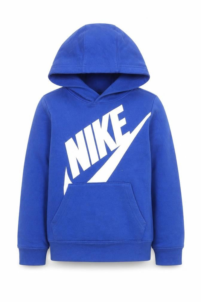 Nike Boys Blue Pullover Hoodie 6-7 Years Fleece Logo Sweatshirt