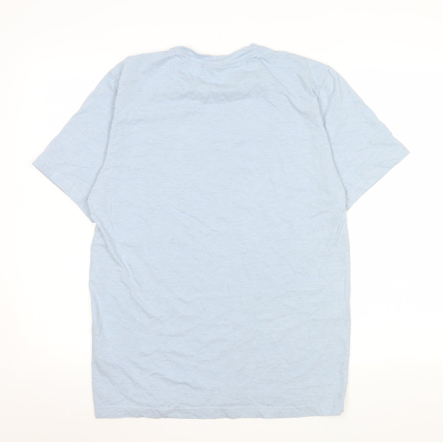 Diesel Men's Blue Cotton Logo T-Shirt Medium Crew Neck