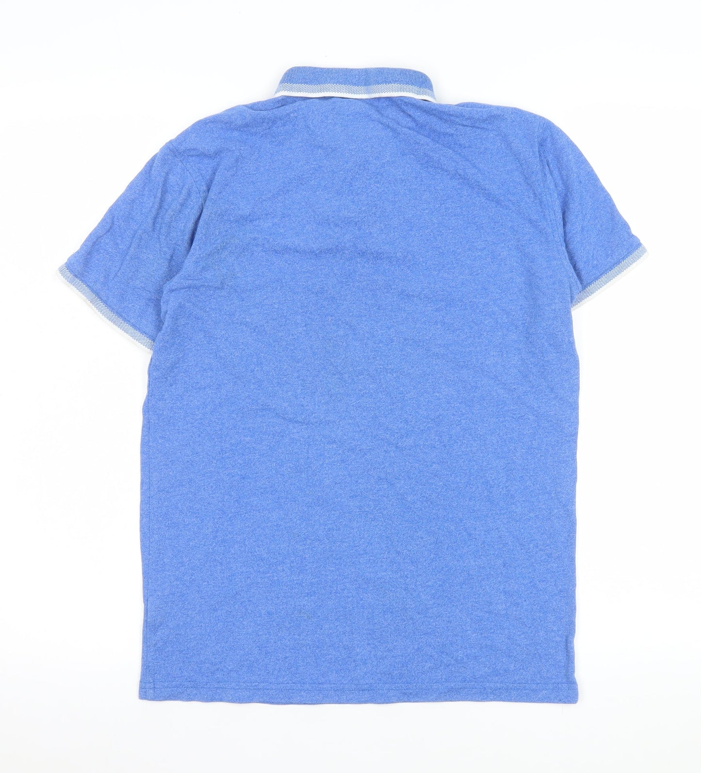 Primark Men's Blue Cotton Blend Short Sleeve Polo Shirt Size S