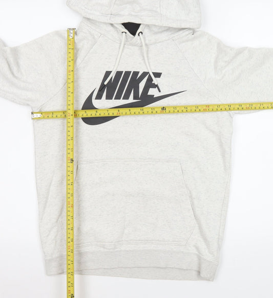 Nike Women’s Grey XS Pullover Hoodie with Logo Print