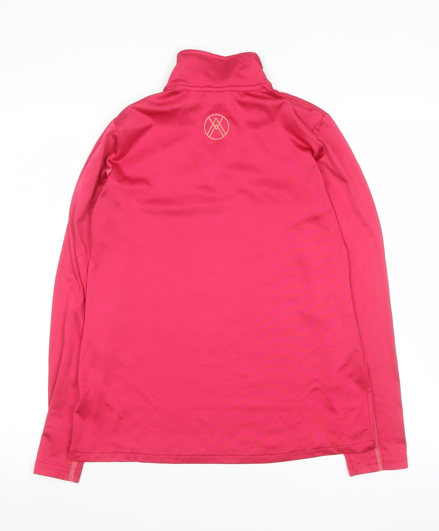 Crivit Girls Pink 12-14 Years Athletic 1/4 Zip Long Sleeve Sports Sweatshirt