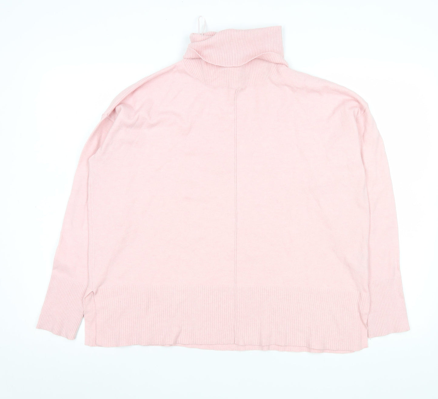 Dunnes Stores Womens Pink Roll Neck Pullover Jumper Medium