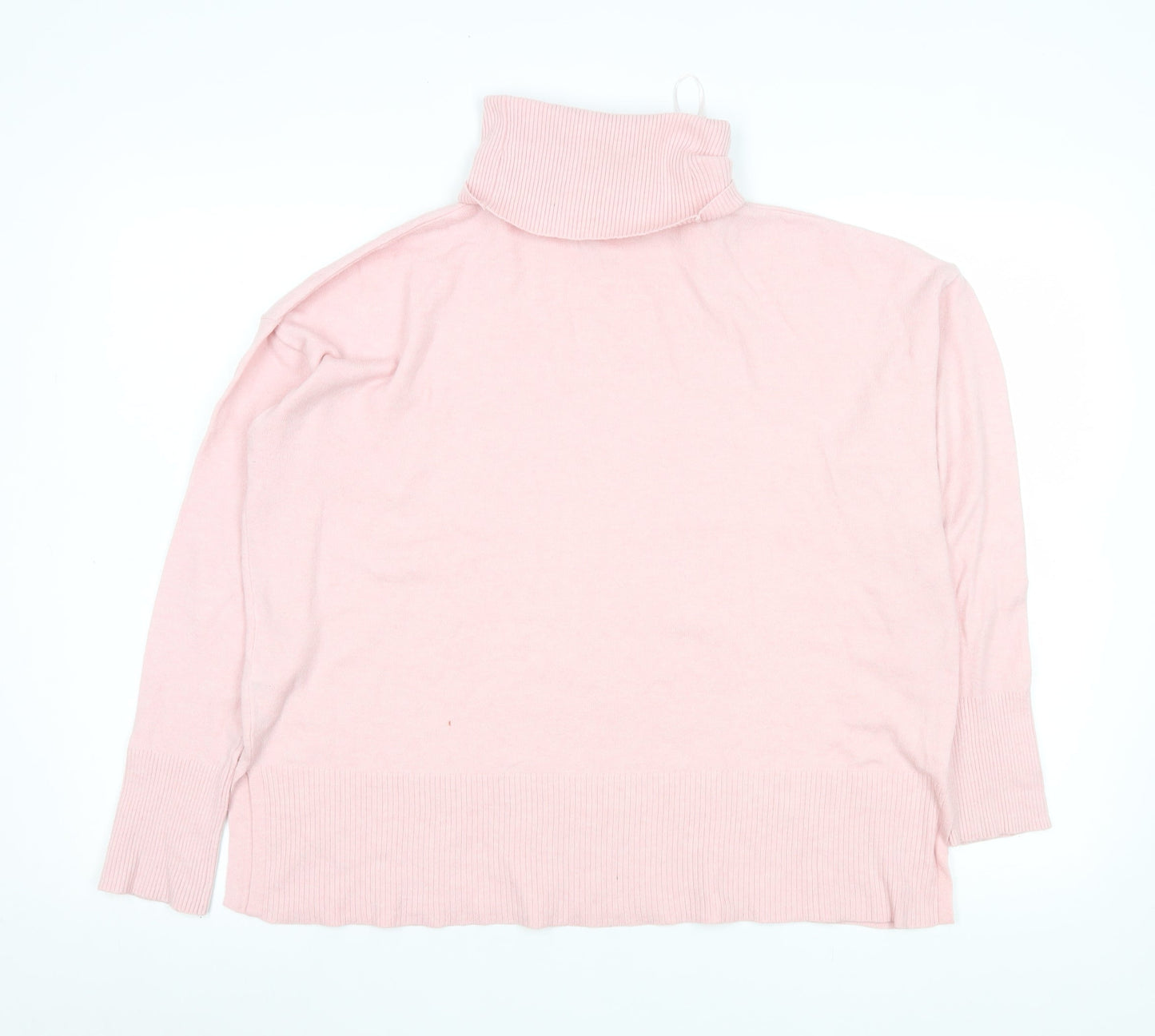 Dunnes Stores Womens Pink Roll Neck Pullover Jumper Medium