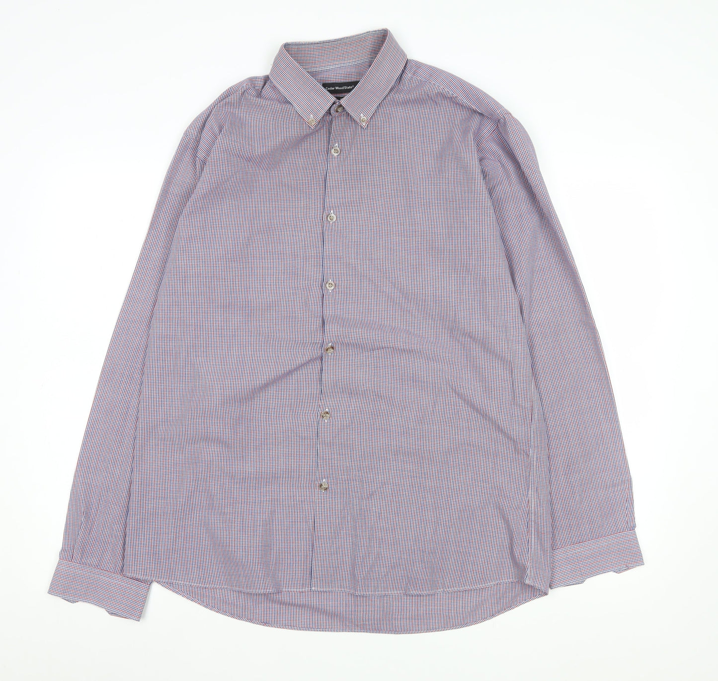 Cedar Wood State Men's Multicoloured 16.5 Slim Fit Check Formal Shirt