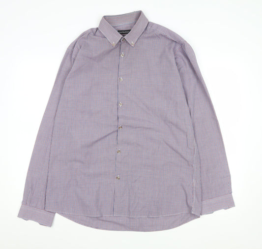 Cedar Wood State Men's Multicoloured 16.5 Slim Fit Check Formal Shirt