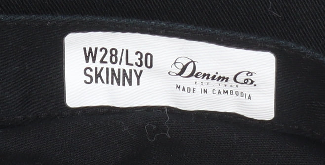 Denim Co Women Black Skinny Jeans W28 L30 Classic Fit