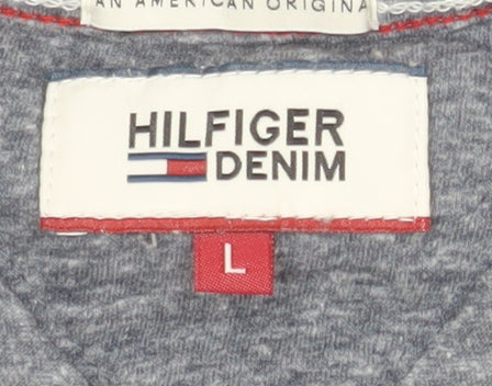 Tommy Hilfiger Blue Crew Neck Short Sleeve T-Shirt Size L