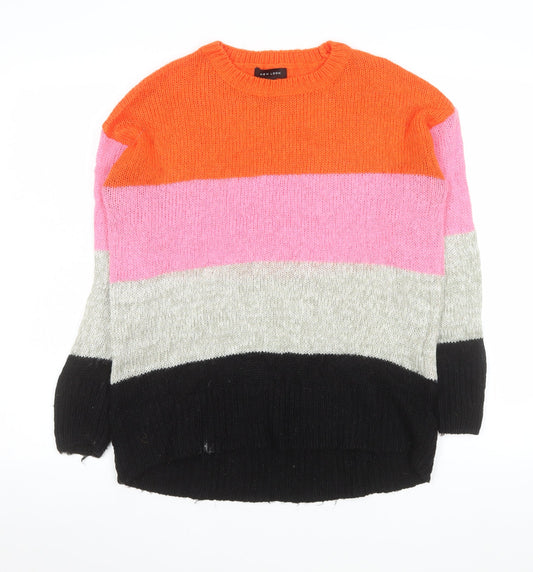 New Look Womens Multicoloured Striped Knit Jumper Size S