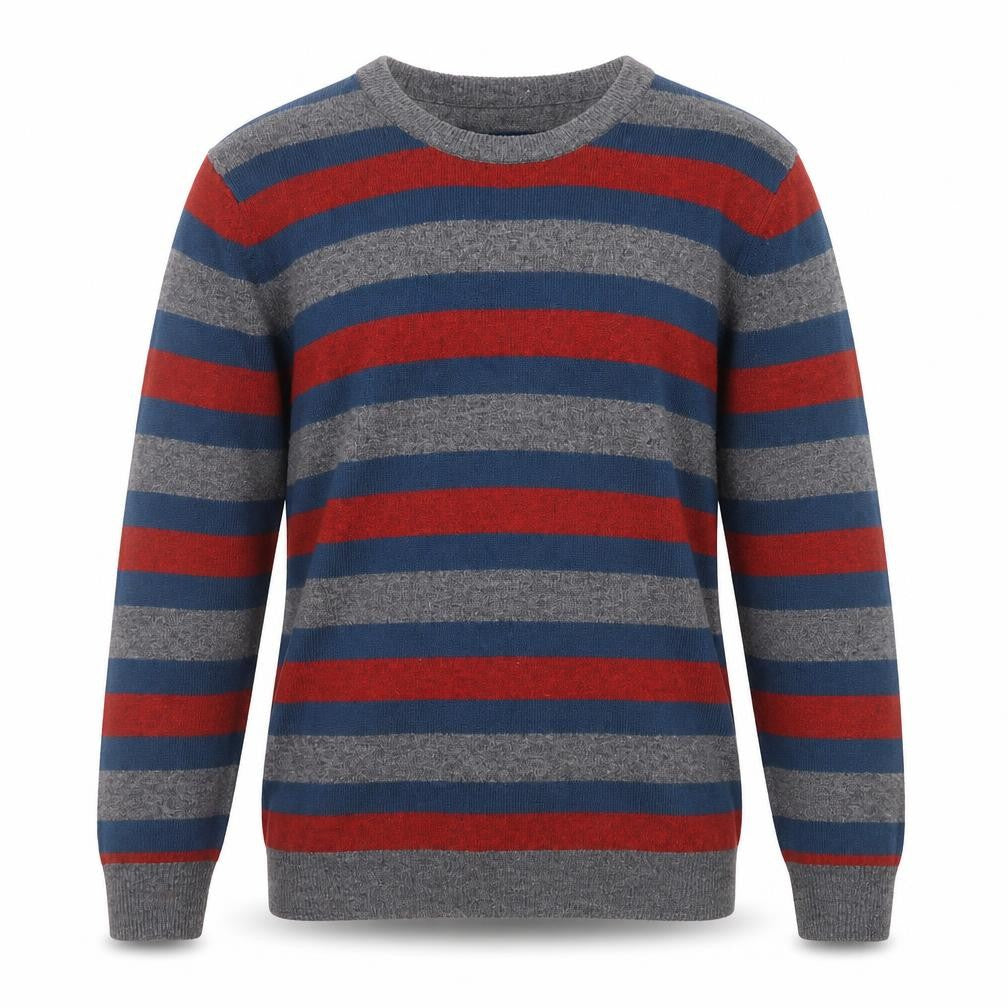 Marks and Spencer Men’s Multicoloured Wool Striped Pullover L