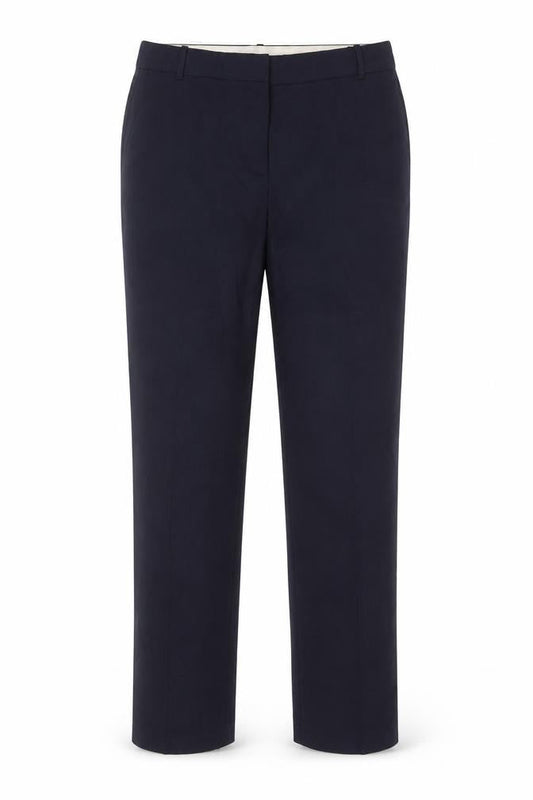 Front view of Massimo Dutti Men's Blue Wool Dress Pants, size M, Formal Trousers