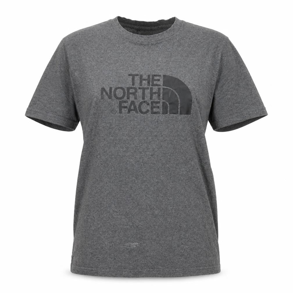 The North Face Women's Grey Cotton Blend Basic T-Shirt Size S