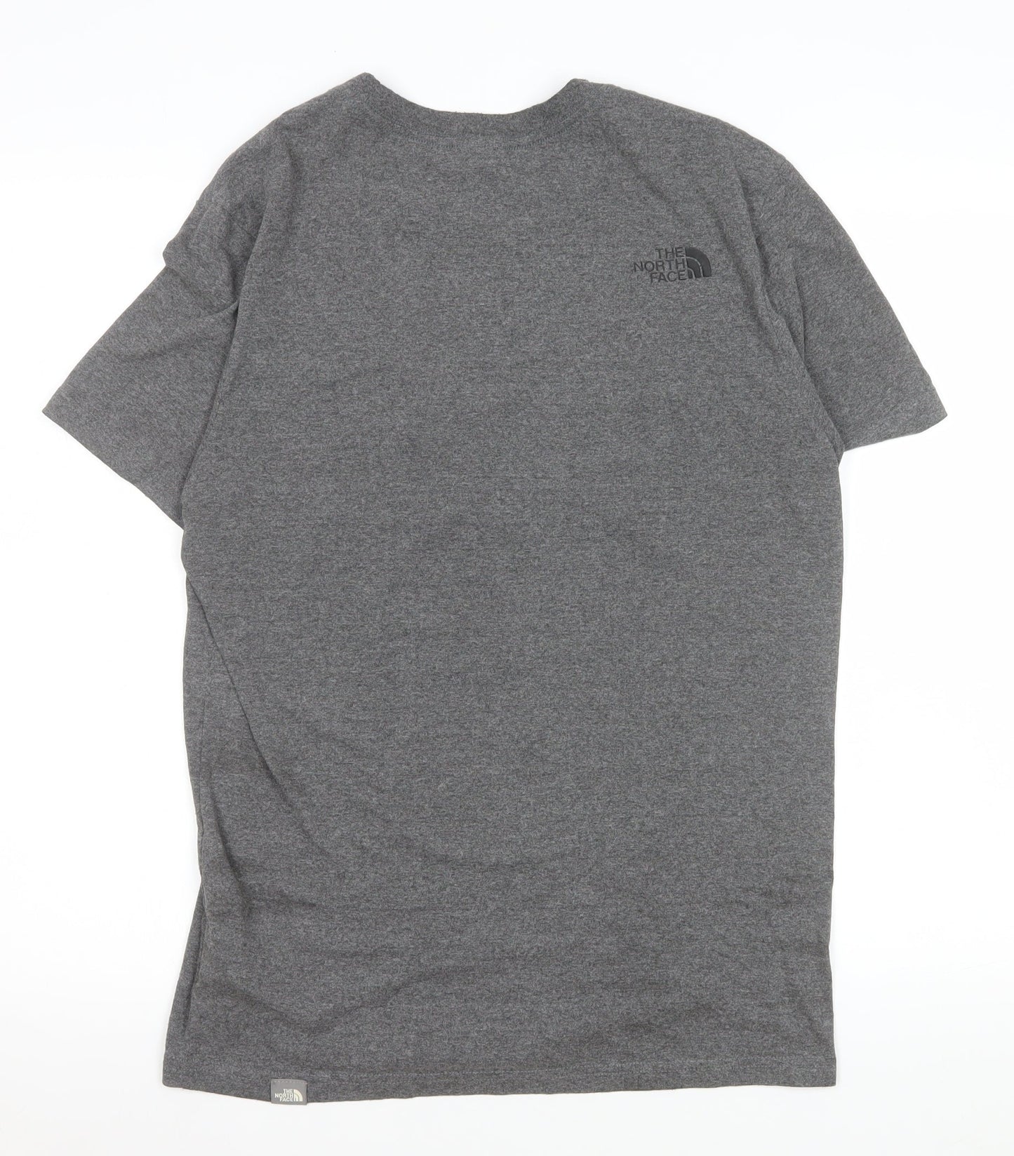 The North Face Women's Grey Cotton Blend Basic T-Shirt Size S