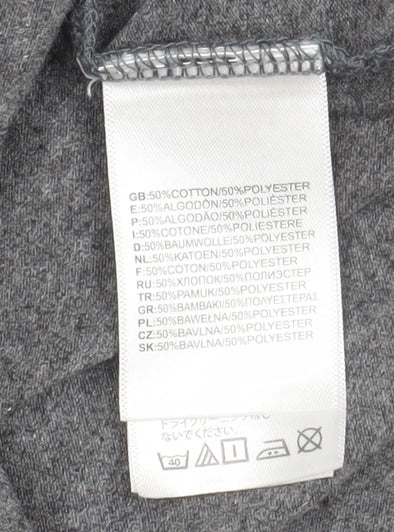 The North Face Women's Grey Cotton Blend Basic T-Shirt Size S