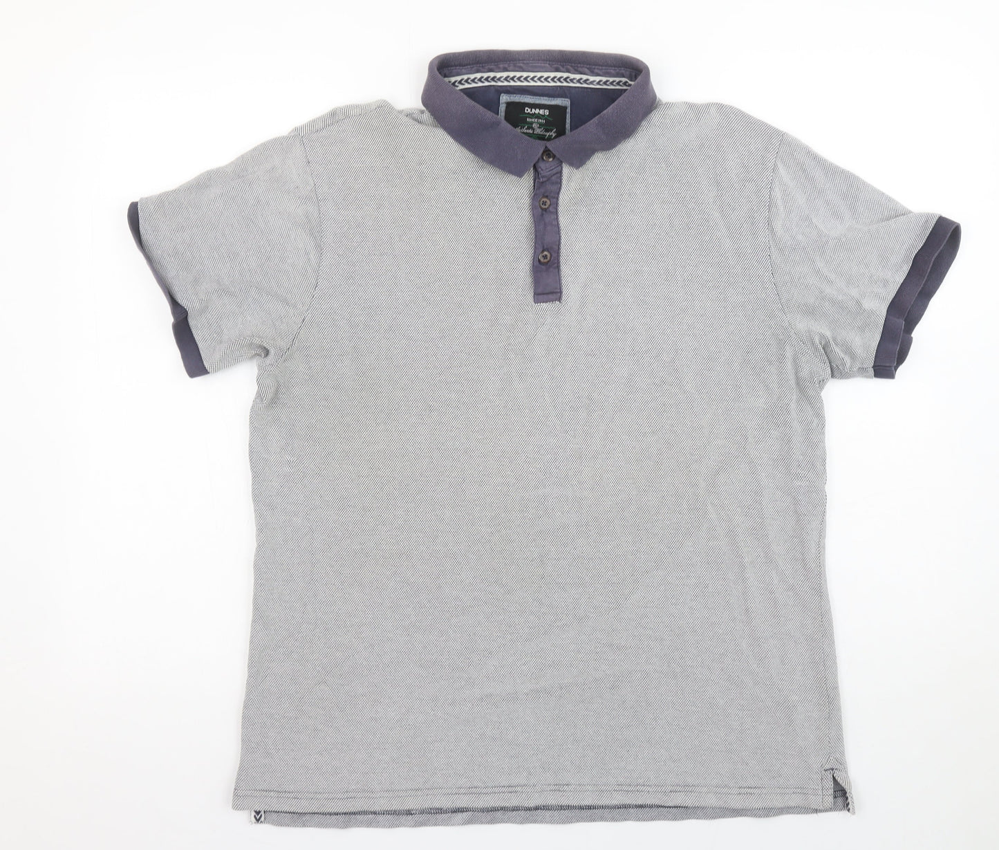 Dunnes Stores Men's Grey Tailored Fit Cotton Polo Shirt XL