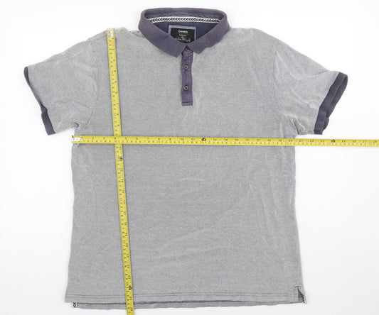 Dunnes Stores Men's Grey Tailored Fit Cotton Polo Shirt XL