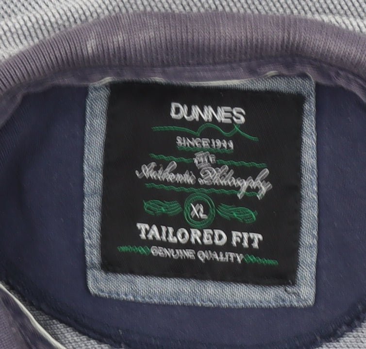 Dunnes Stores Men's Grey Tailored Fit Cotton Polo Shirt XL