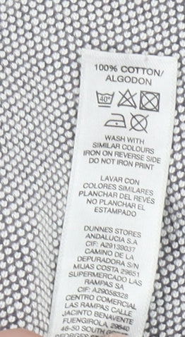 Dunnes Stores Men's Grey Tailored Fit Cotton Polo Shirt XL