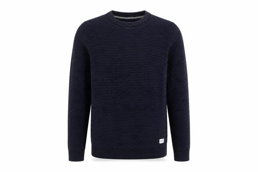 Jack & Jones Men's Blue Cotton Waffle Knit Jumper Size L
