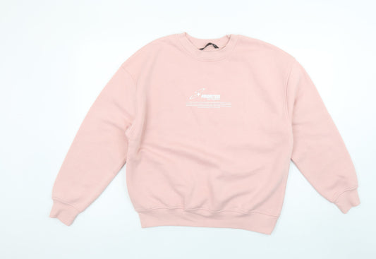 Dunnes Stores Women's Pink Pullover Sweatshirt Small Cotton Blend