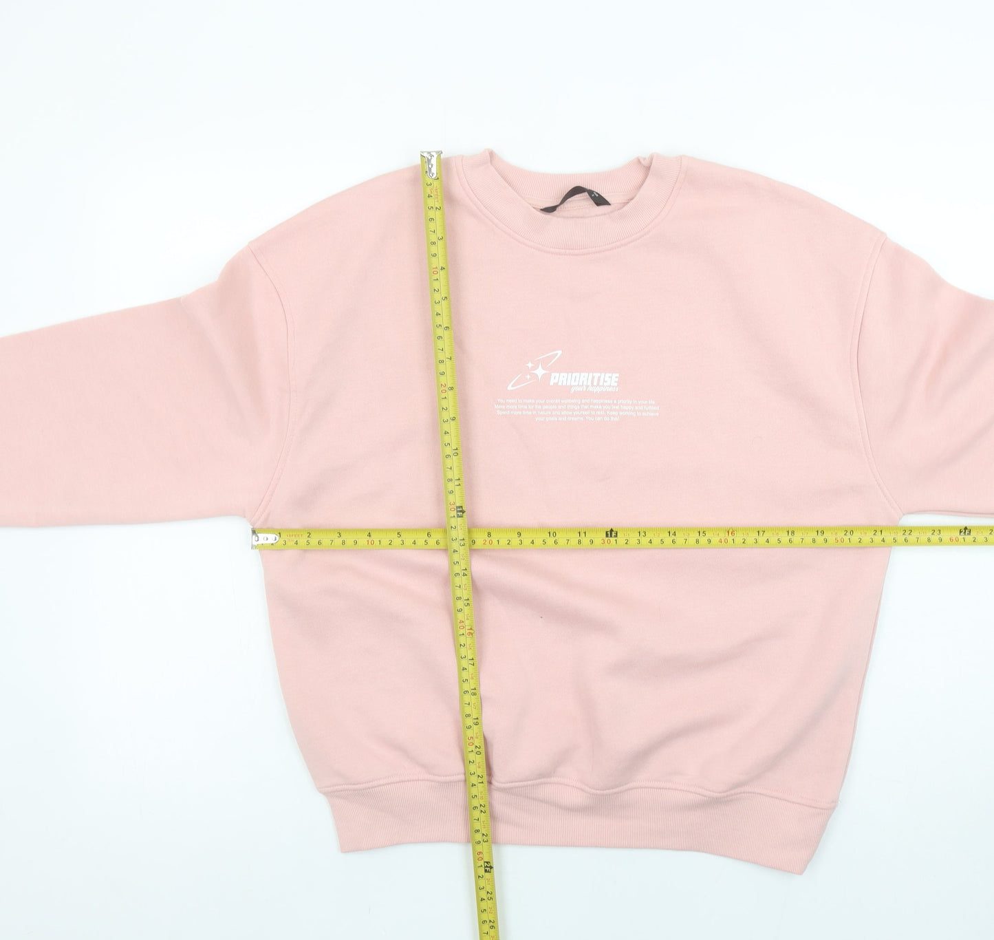 Dunnes Stores Women's Pink Pullover Sweatshirt Small Cotton Blend