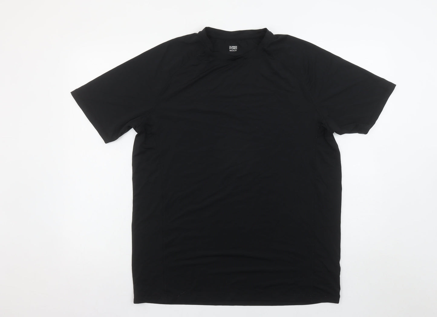 Dunnes Stores Men's Black Medium Athletic Fit Short Sleeve Gym T-Shirt