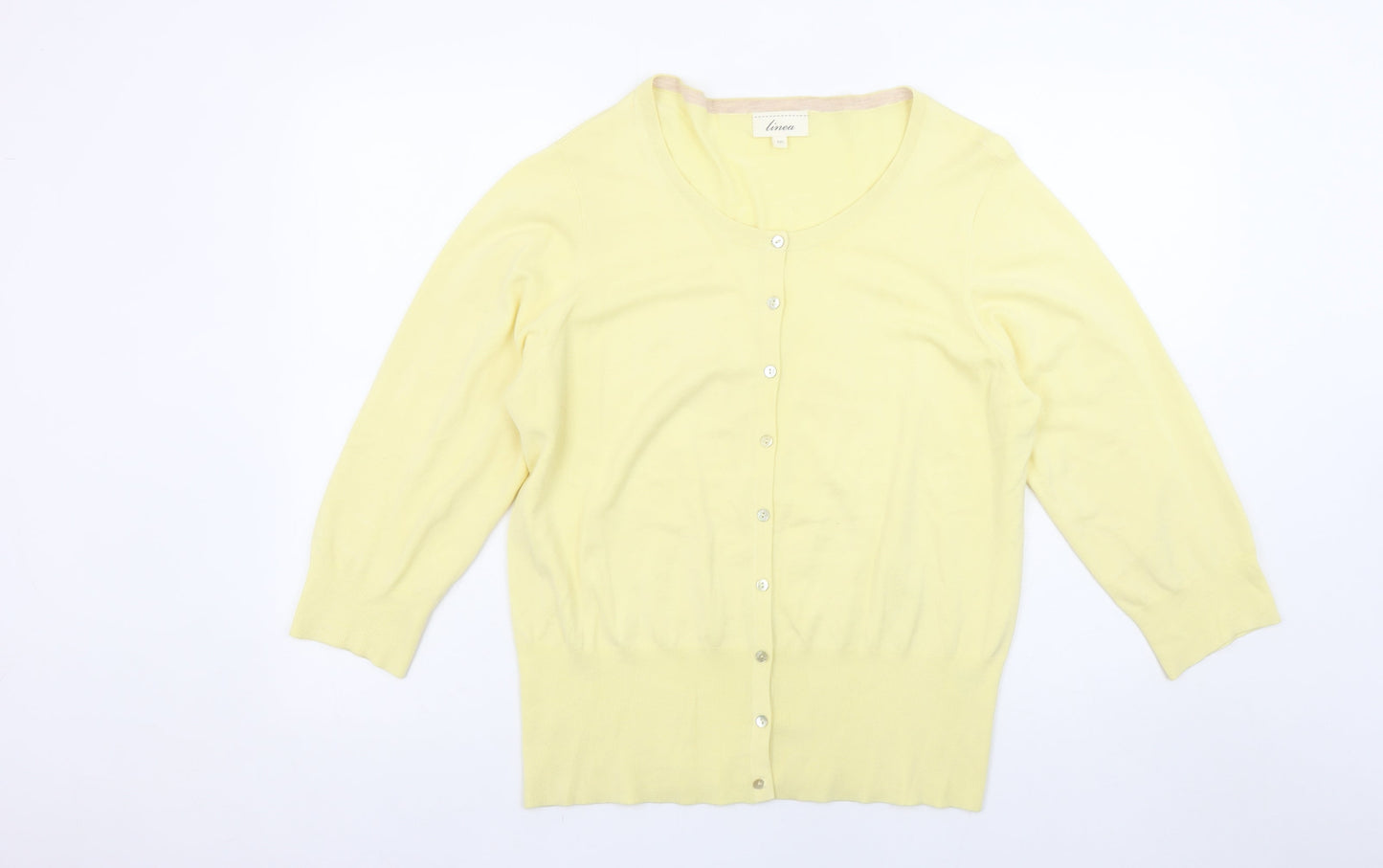 Linea Women’s Yellow 2XL Lightweight Knit Cardigan