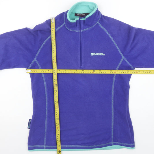 Mountain Warehouse Women's Purple 1/2 Zip Fleece Sweatshirt UK12