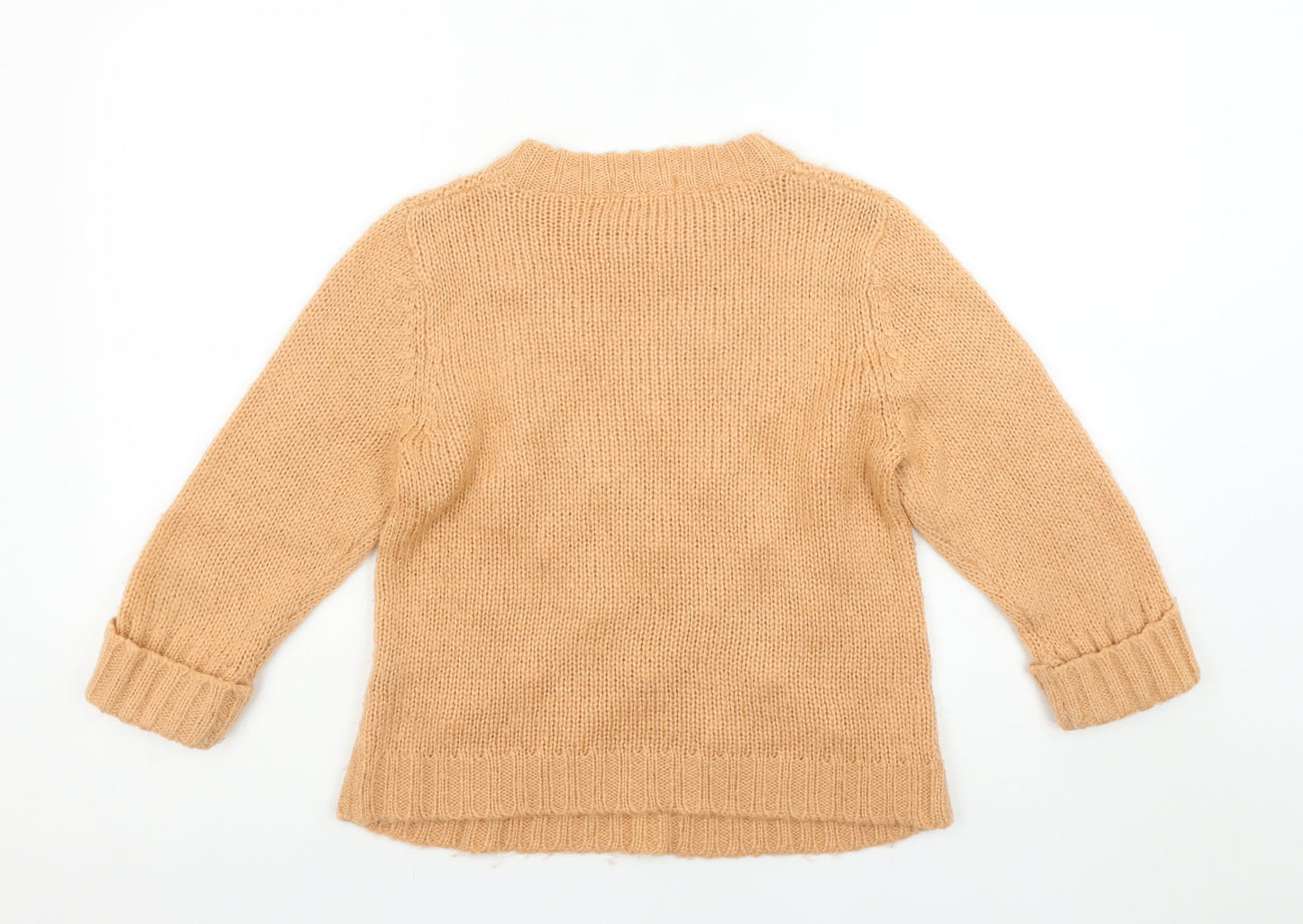 LOVELYGIRL Women's Beige Chunky-Knit Acrylic Jumper Size S