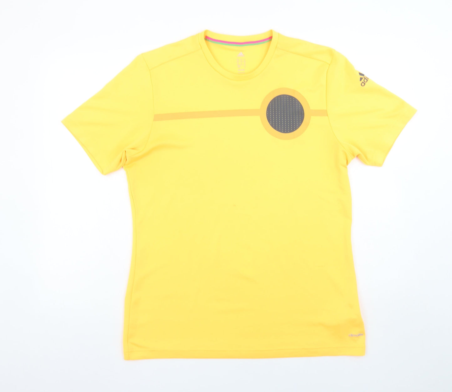 Adidas Men’s Yellow Climalite Short Sleeve Athletic T-Shirt M
