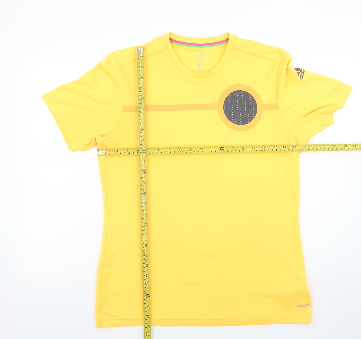 Adidas Men’s Yellow Climalite Short Sleeve Athletic T-Shirt M