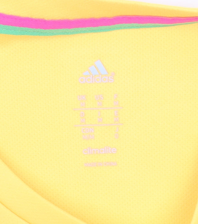 Adidas Men’s Yellow Climalite Short Sleeve Athletic T-Shirt M