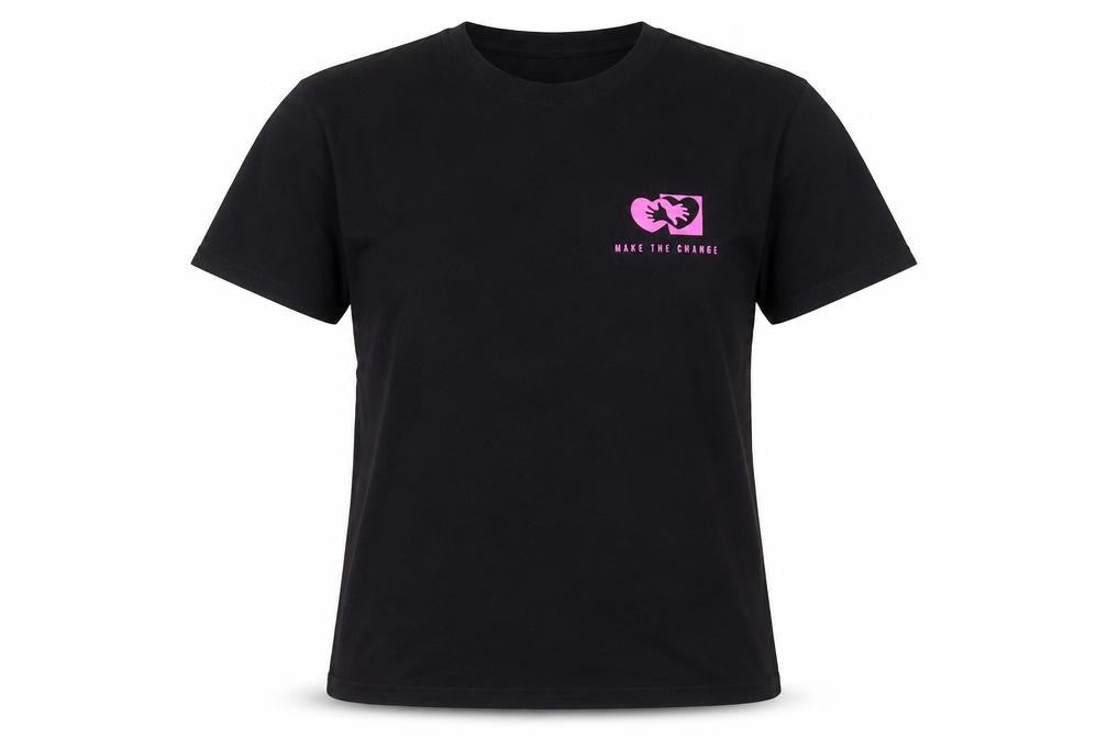 Front view of Missguided Women's Black S Short Sleeve Cotton Graphic T-Shirt