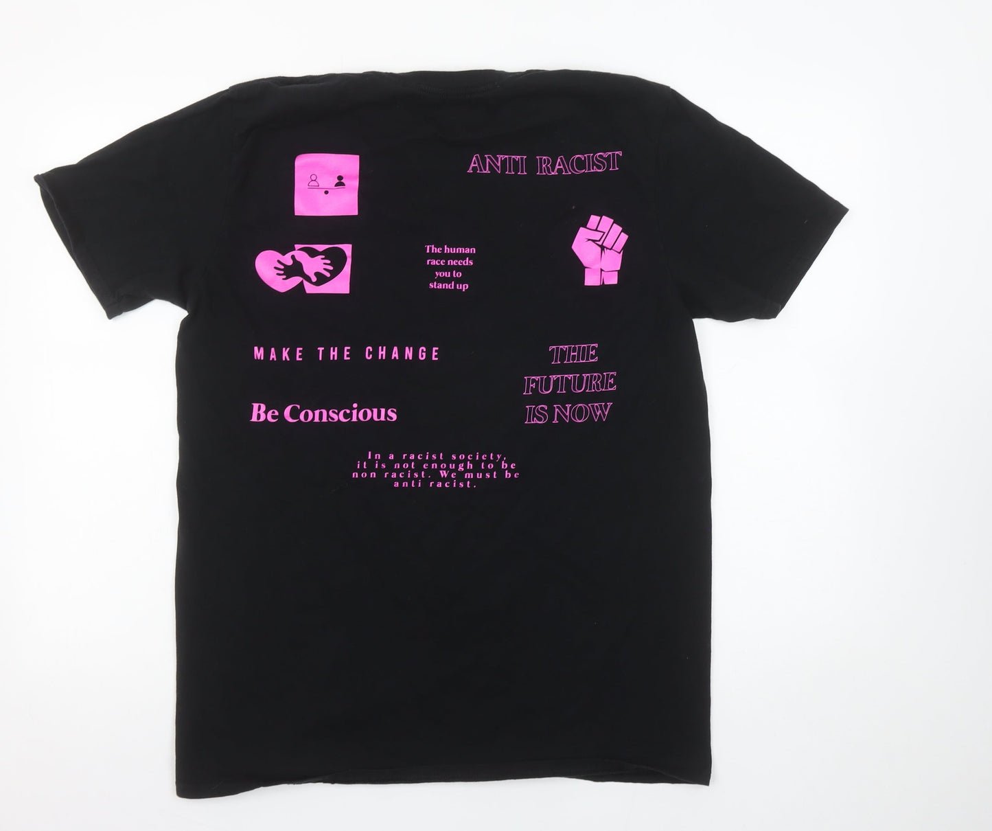 Missguided Women's Black S Short Sleeve Cotton Graphic T-Shirt