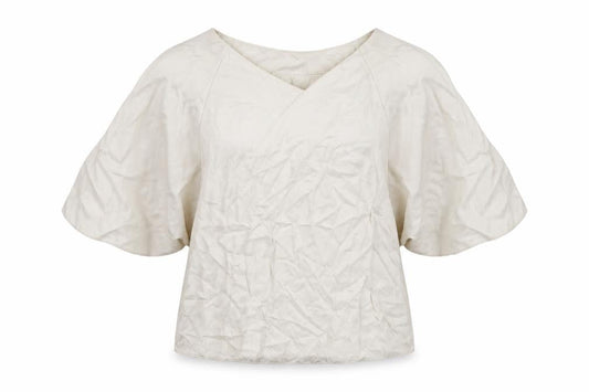 H&M Women Ivory Kimono Sleeve Blouse Size 8 Viscose Blend