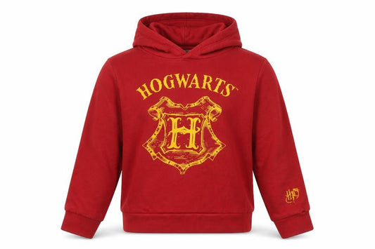 Harry Potter Boys Red Hoodie 5-6 Years Hogwarts Cotton Pullover