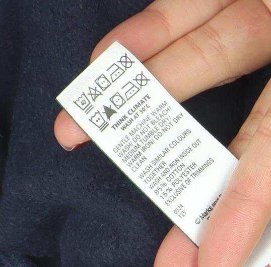 Marks and Spencer Boys Blue Cotton Jogger Sweatpants 13 Years