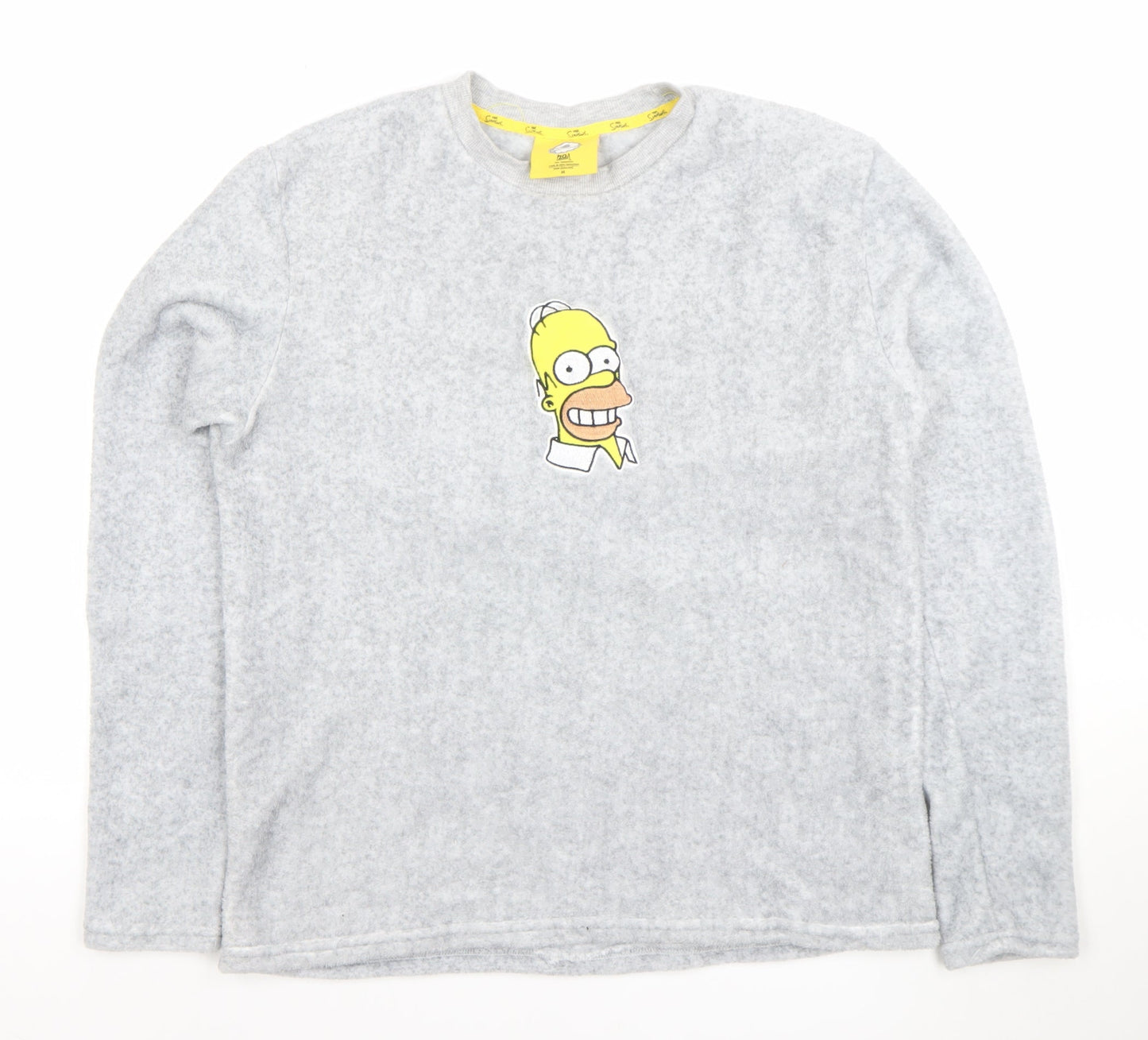 The Simpsons Men's Grey Long Sleeve Pyjama Top - Medium
