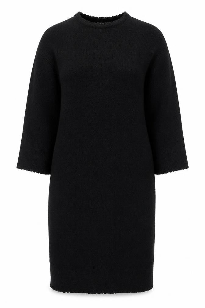 H&M Women's Black XS Knit Jumper Dress Half Sleeve Crew Neck