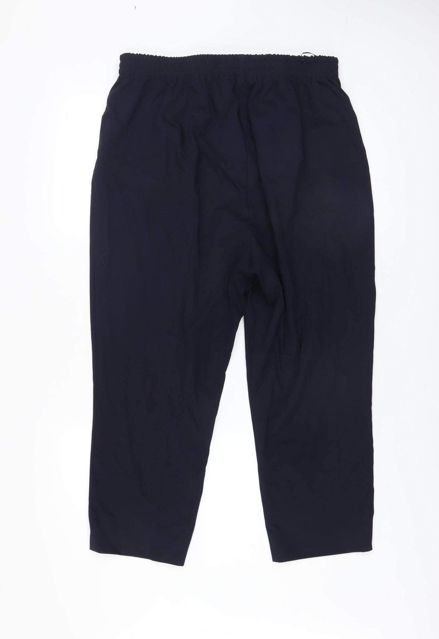 Lipsy Women’s Blue Paperbag High Waist Tapered Trousers Size 18