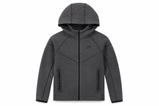 Nike Boys Grey Full Zip Hoodie M 137-147cm Cotton Blend Sportswear